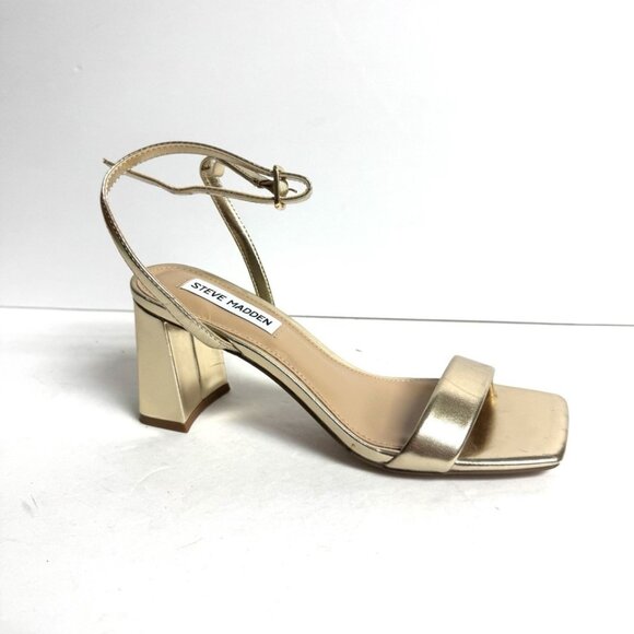 Steve Madden Shoes - Steve Madden Womens Luxe Sandal Gold Size 6 M